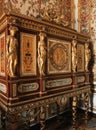 Wooden furniture with ornaments at Versailles Palace Royalty Free Stock Photo