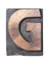 Wooden G typeface