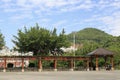 The wooden gallery of xianyueshan park