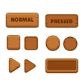 Wooden game buttons Royalty Free Stock Photo