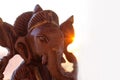 Wooden ganesha figurine