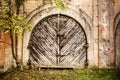 Wooden garage doors Royalty Free Stock Photo