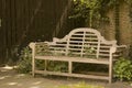 Wooden garden bench Royalty Free Stock Photo