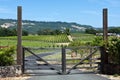 Wooden gate entrance to vineyard