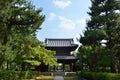 Wooden gate of Kenninji temple, Kyoto Japan. Royalty Free Stock Photo