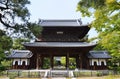 Wooden gate of Kenninji temple, Kyoto Japan. Royalty Free Stock Photo