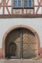Wooden gate of the old house in Seligenstadt, Germany Royalty Free Stock Photo