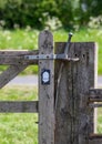 Wooden Gatepost and metal latch