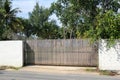 Wooden Gate for property in Phuket Island in Thailand. Royalty Free Stock Photo