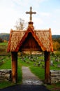 Wooden gate to the cemetery, Norway Royalty Free Stock Photo