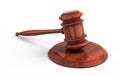 Wooden gavel from the court Royalty Free Stock Photo