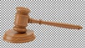 Wooden Gavel on Round Base Royalty Free Stock Photo