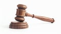 Wooden gavel on white background Royalty Free Stock Photo