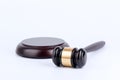 Wooden gavel on a white background. Law and justice concept Royalty Free Stock Photo