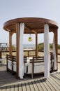 Wooden Gazebo at the Beach - Summer Canopy Royalty Free Stock Photo