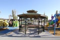 Landscaping gazebo pavilion in park.