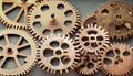 wooden gears suitable as cover
