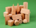 Wooden geometric shapes Royalty Free Stock Photo