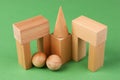 wooden geometric shapes Royalty Free Stock Photo