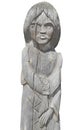 Wooden girl with long hair | Isolated