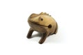 Wooden golden frog souvenir from Brazil