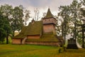 Wooden gothic church of St. Martin in Grywald, Poland