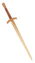 Wooden Great Sword Replica over white with Clipping Path
