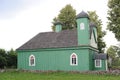 Wooden green mosque in the village of Kruszyniany, in Podlaskie Voivodeship, in eastern Poland where Tatars live