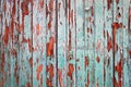 Wooden green painted fence as grunge background