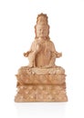 Wooden Guan Yin Statue Royalty Free Stock Photo