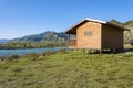 House on the Bank of the Katun river, Argut cluster, Altai Republic