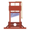 wooden guillotine for the execution of a person.