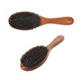 Wooden hair brush isolated Royalty Free Stock Photo