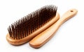 Wooden Hair Tools on White Background