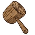 Wooden hammer Royalty Free Stock Photo
