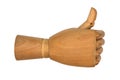 Wooden hand isolated Royalty Free Stock Photo