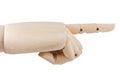 Wooden hand point with finger