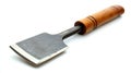 Wooden Handle Chisel Isolated On White Background Woodworking Tool