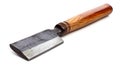 Wooden Handle Chisel Tool for Woodworking Isolated on White
