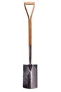Wooden handle gardening spade isolated Royalty Free Stock Photo