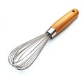 Kitchen Whisk with Wooden Handle, Stainless Steel Balloon Whisk for Baking and Cooking Royalty Free Stock Photo