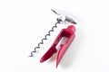 Wooden handmade corkscrew and red modern corkscrew, good for home use
