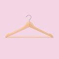 Wooden Hanger Pink Background-