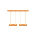 Wooden hanging swing for kids playground recreation