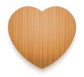 Wooden Heart Wood Textured Three Dimensional
