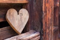 Wooden heart Royalty Free Stock Photo