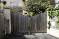 Wooden high gate facade home style wood street view outdoor