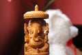 Wooden Hindu god ganesh Royalty Free Stock Photo