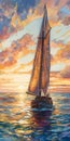 Sailing Into The Sunset Royalty Free Stock Photo