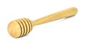 A wooden honey dipper isolated on white background with clipping path Royalty Free Stock Photo